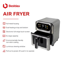 Friteuse à air électrique 100 % métal avec logo personnalisé OEM/ODM pour la cuisine domestique et une cuisson saine