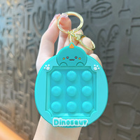 Porte-clés anti-stress sensoriel en silicone HTL, jouet à presser en forme d'animal de dessin animé, pendentif de sac à dos pour enfants et adultes, cadeau