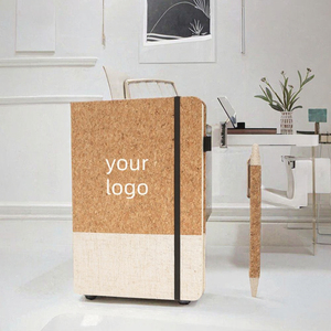 Ensemble de carnets personnalisés A5 portables en liège gaufré et patchwork, écologiques, pour cadeaux d'affaires, cadeaux culturels et créatifs, bloc-notes <span class=keywords><strong>SANGOR</strong></span> - Product Image 3