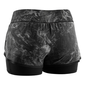 Shorts 2 en 1 Elásticos en 4 Direcciones para Mujer, para Correr, con Detalles Reflectantes Personalizados para la Noche, para Maratón de Medida Distancia - Product Image 2