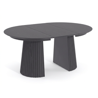 Table à manger rétractable en bois massif de style moderne, imperméable, écologique, ronde, 10 places