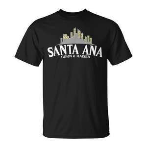 T-shirt Santa Ana Born & Raised, design City Pride, Californie, États-Unis - Product Image 1