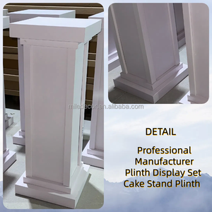 Nhà máy trực tiếp trắng vuông xi lanh bệ đứng bánh tráng miệng plinth <span class=keywords><strong>Acrylic</strong></span> plinths hiển thị đứng thiết lập cho sự kiện đám cưới - Product Image 2