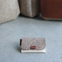 Mini trousse de couture en feutre PU, pochette faite à la main pour aiguilles et fils, sac de rangement simple pour outils de broderie