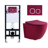 Cuvette de toilette suspendue au mur de qualité supérieure sans monture P piège couleur céramique articles sanitaires muraux Wc noir mat toilettes suspendues au mur