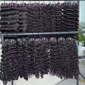 ผมหยิกพม่าแบบเป็นมัด 100% ผมมนุษย์บริสุทธิ์ไม่ผ่านการแปรรูป สีดำธรรมชาติ แบบ Double Drawn จากผู้ขาย - Product Image 2
