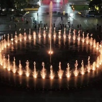 La dernière fontaine musicale programmable à vitesse variable en acier inoxydable 304 pour extérieur, DC24V DMX512, fontaine dansante