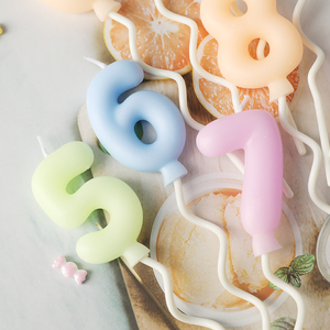 Palloncino per Feste in Offerta Speciale a Forma di Numeri 0-9 Candele di Buon Compleanno per Torta per Bambini - Product Image 3