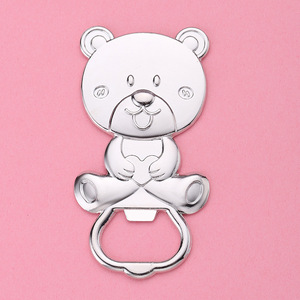 <b>Bear</b> <b>Bottle</b> Opener Zinc Alloy Silver Baby Shower Gift Party Favor Wedding Favors - Product Image 2