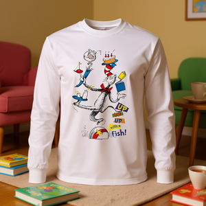 T-shirt à manches longues pour enfants, imprimé chat rayé, unisexe, en coton, col rond, hauts décontractés pour enfants - Product Image 2