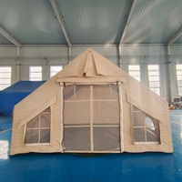 Tente de camping gonflable à double couche pour 6 à 8 personnes, tissu Oxford imperméable 3000 mm+, portable, glamping, ouverture rapide