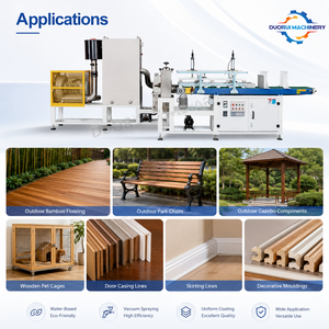 <span class=keywords><strong>Machine</strong></span> de revêtement par pulvérisation sous vide <span class=keywords><strong>à</strong></span> base d'eau pour lignes de moulage de persiennes en bambou, pour une finition uniforme des profilés en bois et un film de revêtement continu - Product Image 6