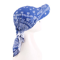 Visera de Moda con Diseño Paisley, Turbante, Visera con Cordones, Gorra para Protección Solar al Aire Libre, Pañuelo Elástico para la Cabeza, Sombrero Bandana para Viajes, Protección Solar para Mujer