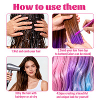 Crayons de couleur pour cheveux Panwenbo, 10 couleurs, temporaires, sans poussière, faible stimulation, lavables, colorants pour cheveux