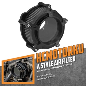 Filtre d'admission d'<span class=keywords><strong>air</strong></span> en aluminium pour moto Filtre gris pour Harley Softail Dyna Sportster Touring Road Glide Road King <span class=keywords><strong>Fatboy</strong></span> - Product Image 2