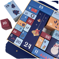 Boîtes de calendrier de l'avent en carton gris écologique, 12 pièces, très demandées, pour bijoux, montres, lunettes, cosmétiques, snacks, usage professionnel