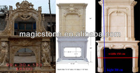 Cheminée en marbre de style européen pour usage intérieur/extérieur, personnalisable pour la maison, le jardin, l'hôtel, le parc, durable et écologique