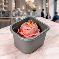 Boîte à crème glacée en PP haute résistance sans BPA - Résistante aux températures jusqu'à -25°C pour la restauration commerciale