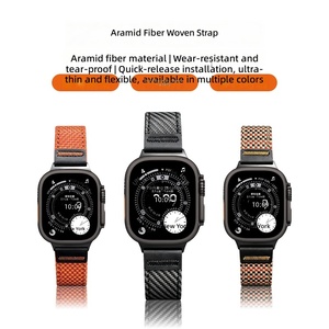 <span class=keywords><strong>Correa</strong></span> de Reloj Ultrafina de Kevlar Tejido, Banda de Fibra de Aramida de 18mm 20mm 22mm <span class=keywords><strong>con</strong></span> Hebilla, <span class=keywords><strong>Correa</strong></span> de Repuesto Deportiva Ligera <span class=keywords><strong>con</strong></span> Logotipo Personalizado - Product Image 1