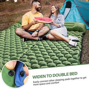 <span class=keywords><strong>Matelas</strong></span> gonflable individuel 2026 avec oreiller intégré pour tente – Tapis de couchage auto-gonflant pour camping - Product Image 2