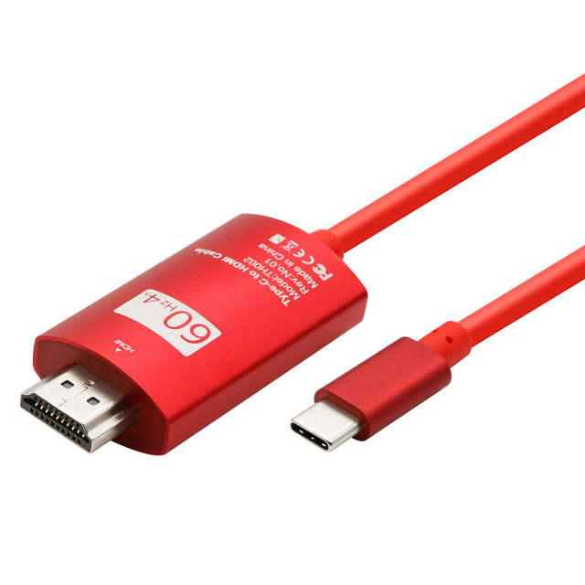 USB C to HDMI 4K 60Hz USB Type C to HDMI Aluminium Alloy Cable HDTV AV TV Adapter Plug and Play Video Adapter Cable
