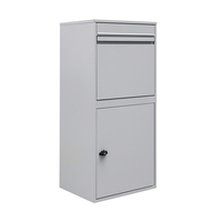 Boîte à colis intelligente et moderne en aluminium et acier, grande capacité, avec serrure à combinaison pour la livraison de courrier et de colis