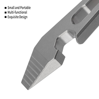 TGZUO Mini levier multifonction en titane, tournevis EDC portable, outil utilitaire d'extérieur, pendentif décoratif, gadget