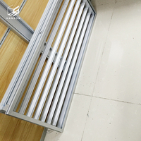 Cadre en aluminium professionnel cloison en verre fixe intérieur verre en bois pleine hauteur cloison de séparation de bureau