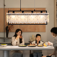 Lámpara de Araña Moderna de Diseño Nuevo y Lujoso para Sala de Estar, Lámpara Colgante de Interior para Villa, Lámpara Colgante de Vidrio LED