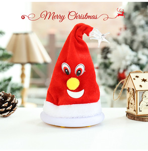 بيع بالجملة ألعاب عيد الميلاد القطيفة الكهربائية الرقص سانتا كلوز ثلج وشجرة دمى الغناء مع القطن PP ملء هدايا العيد - Product Image 2