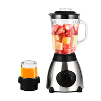 Blender Komersial Stainless Steel Bertenaga Baterai 5 Kecepatan Pembersihan Satu Sentuhan Kapasitas 1.1-1.5L Pengocok Penggunaan Rumah Tangga Buah
