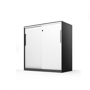 2-Door Metal Mobile Office Storage <b>File</b> Cabinet Double Tiers Foldable with Waterproof Steel Handle for School Furniture - Product Image 5