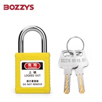 Cadenas de verrouillage en nylon à manille en acier BOZZYS 25MM avec clé principale pour la révision d'équipement industriel ou l'utilisation de porte