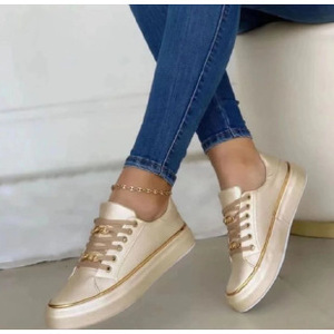 Chaussures de marche décontractées à tige basse, baskets plateforme imprimées fleurs pour femmes - Product Image 4