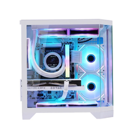 Kit d'ordinateur de bureau gaming ZeroMaster 157 mm avec refroidisseur liquide CPU, tour complète, boîtier en alliage d'aluminium, ventilateur, compatible M-ATX/ITX SSD/HDD