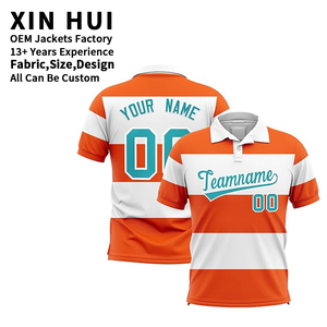 Camiseta Polo Personalizada con Sublimación Completa, Ropa Deportiva OEM, Transpirable, de Secado Rápido, para Hombre, con Logotipo, Nombre y Número Personalizados - Product Image 1