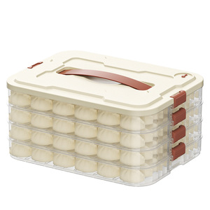 Dumpling Storage Tray Food Grade BPA Free Rectangle 12 Compartments Above For <b>Freezer</b> Kitchen Organization - Product Image 2