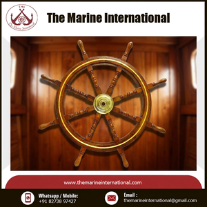 ~ Craft Boat Shipping Container with Wheels Decorative Marine <b>Wooden</b> Ships Wheel Beautiful Home <b>Wooden</b> Handicrafts Hand Carved - Product Image 4