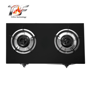 Fogão a Gás Trifire 2026 em Promoção para África, 2 Queimadores, 4.0kW, Controle por Botão, Ignição Manual, Vidro Moderno, Cozinha Modular de Alta Qualidade - Product Image 1