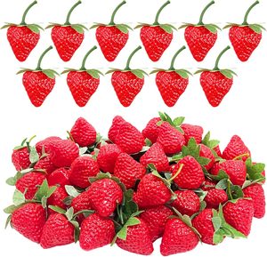 <span class=keywords><strong>Fraises</strong></span> rouges artificielles pour Halloween Thanksgiving décor réaliste fausses <span class=keywords><strong>fraises</strong></span> photographie accessoire pour la maison cuisine fête - Product Image 6