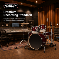 Standard PVC-Schalen-Schlagzeug Komplettes Percussion-Set für Live-Auftritte, Proben und Tägliches Üben