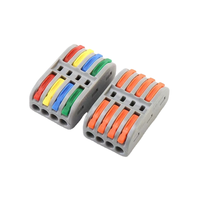 GAOCHAO OEM Bornier de câblage rapide à levier femelle en cuivre 8 cœurs 450V 32A, connecteur de câble électrique compact à pousser