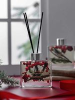 Diffuseur de parfum d'ambiance en verre de 120 ml avec bâtonnets, senteur Noël, longue durée