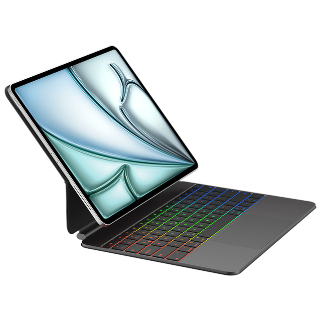 Magic 7-RGB Backlit Wireless Keyboard for iPad Pro 11 iPad Air 11 Ultralight Detachable Touchpad Spill Resistant 100 Hours
