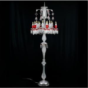 Lampe sur pied en cristal importé à 12 lumières, luminaire décoratif élégant et luxueux pour la maison, l'hôtel, le salon, la chambre à coucher - Product Image 1