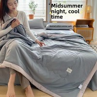 Couette légère lavable en brocart 100 % coton pour l'été, idéale pour la climatisation, insert de couette lavable en machine pour lits