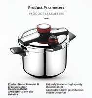 Cuisinière à pression électrique 8L en acier inoxydable 304, grande capacité, ustensile de cuisine écologique, accepte les commandes OEM et ODM
