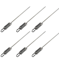 Lot de 6 brochettes plates portables en acier inoxydable, réutilisables, larges, pour shish kebab, bâtonnets de cuisson, qualité alimentaire, résistantes à la chaleur pour barbecue
