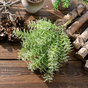 CallaFloral Artificial Wormwood <b>Bouquet</b> <b>White</b> <b>Green</b> Plastic Indoor Decor <b>Wedding</b> Crafts INS Style - Product Image 1