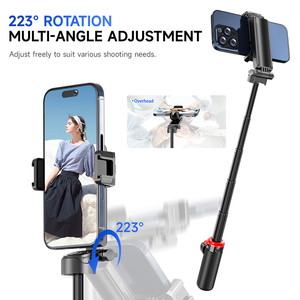 Trépied à selfie en aluminium F07 410 mm, trépied de poche pliable avec télécommande détachable, rotation à 360° pour vlog et diffusion en direct - Product Image 3